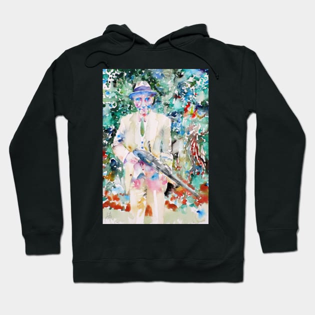 WILLIAM S. BURROUGHS watercolor portrait .2 Hoodie by lautir